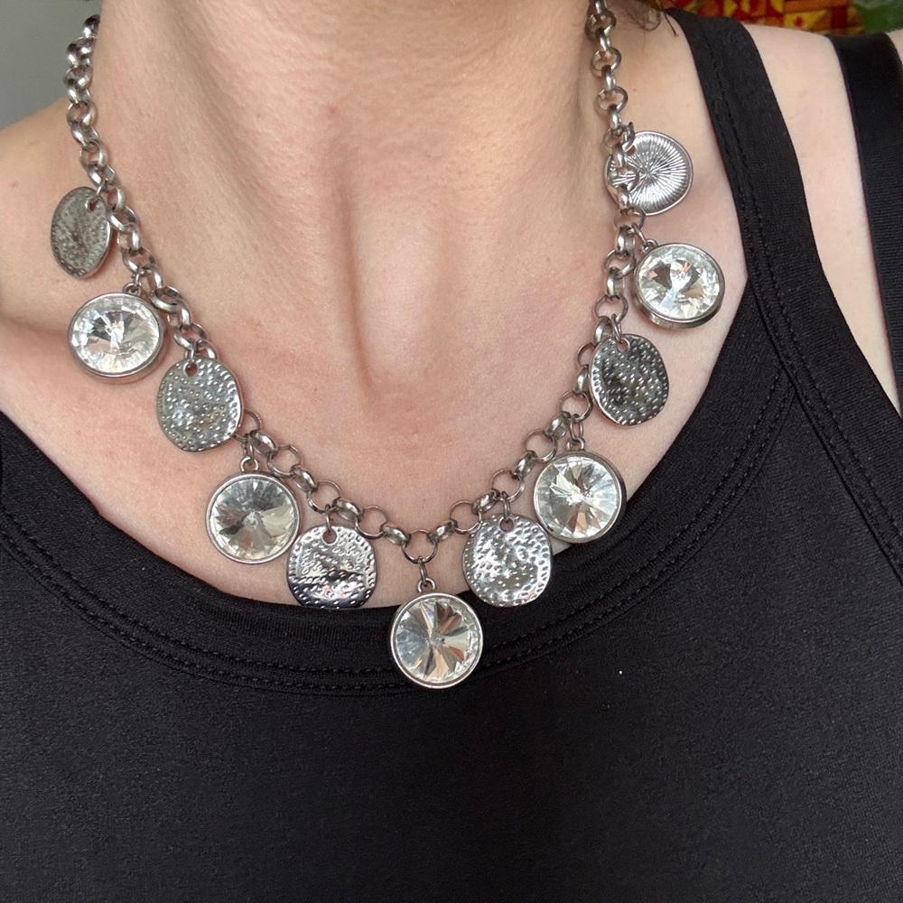 Silver Coin Charm Necklace - Women Jewelry